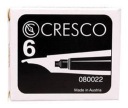 ATRAMENTOVÉ NÁPLNE do pera ČIERNA krátka CRESCO PEN RETRIDGES SMALL