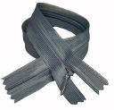 Skrytý zips, pevný grafit, 50 cm