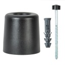 NÁRAZNÍK PRE DVERE A BRÁNY 43MM ČIERNA