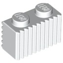 LEGO 2877 GRILL BRICK 1x2 biela NOVINKA (1g)