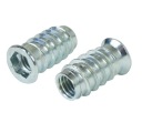 10x Objímka s dvojitým závitom, skrutka do dreva, vybranie M8 x 24 mm