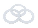 Ploché biele drevené tesnenie veka, 8 cm