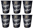Happy Birthday Papierové narodeninové poháre teplé a studené 250 ml 6 ks.