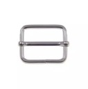 Kožený nastavovač 25/20/3 mm Metal Silver 10 ks