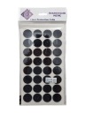 Plstené podložky na okrúhle stoličky, čierne, okrúhle, 2,4 cm - 32 ks.