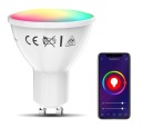 LED ŽIAROVKA 5,5W + RGB - GU10 - SMART WIFI - TUYA - VYMENITEĽNÉ FARBY