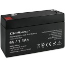 Qoltec AGM batéria | 6V | 1,3 Ah | Bezúdržbový | Efektívne | Dlhý život