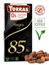 Horká čokoláda 85% kakaa bez cukru Torras 75 g
