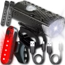 LED BIKE SVETLO PREDNÉ ZADNÉ USB SÚPRAVA NA BICYKEL