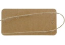 Visačky so šnúrkou 78*38mm, 3 ks, béžová