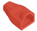 Gumový kryt na zástrčku RJ45, 100 kusov, červený