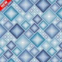 Protišmyková kúpeľňová podložka BLUE CUBES. 65 x 10 cm
