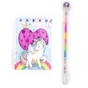 UNICORN MINI NOTEBOOK S FINISH PISATEROM, RÔZNYMI VZORMI