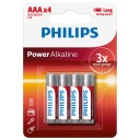 PHILIPS LR03 AAA Power Alkalické batérie 4 ks.