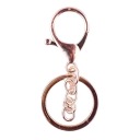 Karabína s príveskom na kľúče GOLD ROSE GOLD 30 mm 2375