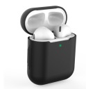 PUZDRO NA AIRPOD APPLE 1 2 MÄKKÉ POUZDRO SILIKÓNOVÉ ČIERNA