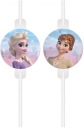 Frozen 2 narodeninové papierové slamky s medailónom