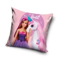 3D detská obliečka na vankúš 40x40 Barbie a jednorožec