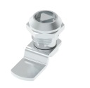 Chrómovaný vačkový zámok s guľôčkou, 9mm trojuholník/16,5mm telo