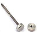 Sklenená matica, priemer 20 mm, závit M6 INOX 304, leštená