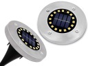 COLD LED ploché zemné solárne svietidlo 16 LED na trávniky, P-216