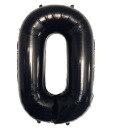 FÓLIOVÝ BALÓN ČÍSLO ČÍSLO 0 ČIERNY GIANT 80CM