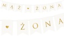 MANŽELKA MANŽELKA BANNER SVADOBNÁ VENČICA PRE NEVESELSKÝ PÁR NA ZAVESENIE NA SVADOBNOM DIY