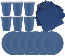 Set Párty taniere Poháre Obrúsky NAVY BLUE Modré narodeniny
