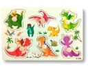 Dinosaurus puzzle dinosaurus drevené puzzle 10ks