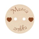 Ozdobný gombík MOM MADE dekor MEDIUM nášivka