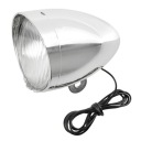 Retro dynamo svetlo na bicykel, predná lampa, generátor, jednožilový kábel