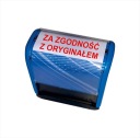 Pečiatka s nápisom Za zhodu s originálom