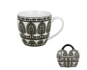 Veľký porcelánový hrnček 460 ml Kurpiowski v darčekovom košíku 1874