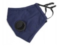 Maska ANTI SMOG MASK s ventilom + HEPA PM2,5 FILTER NAVY BLUE