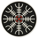3D náplasťová prilba Terror Aegishjalmur M-Tac Emblém PVC na suchý zips čierna/biela