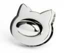 Ozdobné kovové pracky na tašku Silver Cat