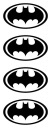 Nálepky na motorku BATMAN 7x4cm 4 ks