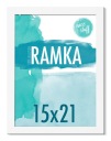 Fotorámik 15x21 A5 rámik 15x21 fotorámček biely MDF fotorámik