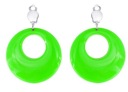 CLIPS náušnice NEON GREEN HOOPS DISCO outfit 70. a 80. roky 20. storočia