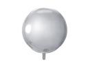 Guľový fóliový balón, 40 cm, strieborný