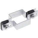 Pozinkovaná prechodová svorka pre stĺpik 60x40 mm / panel 6x4 cm Fi 3 mm