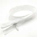 Zips, skrytý jazdec, biely, 40 cm, autolock