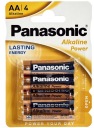 Alkalická batéria Panasonic AA (R6) 4 ks.