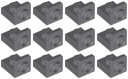 LEGO 36840 BROKE PLATE tmavosivá (5g) 12 ks