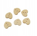 5 ks srdiečkových gombíkov, drevené srdiečko 15x13mm
