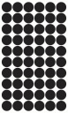 Nálepky CIRCLES Bodky 3cm 60ks Čierna