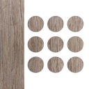 Samolepiace čiapky na nábytok WENGE Vzor SILVER fi20mm 9 kusov Maskovanie