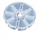 Okrúhly organizér, uzavretý box, 8 priehradiek, priemer 10,5 cm