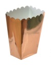 POPCORN PAPIEROVÁ BOX Metallic Rose Gold 0,8 L sladkosti 6 ks eko