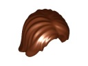 Lego New Hair Červenohnedé hnedé stredne rozdelené v strede 88283